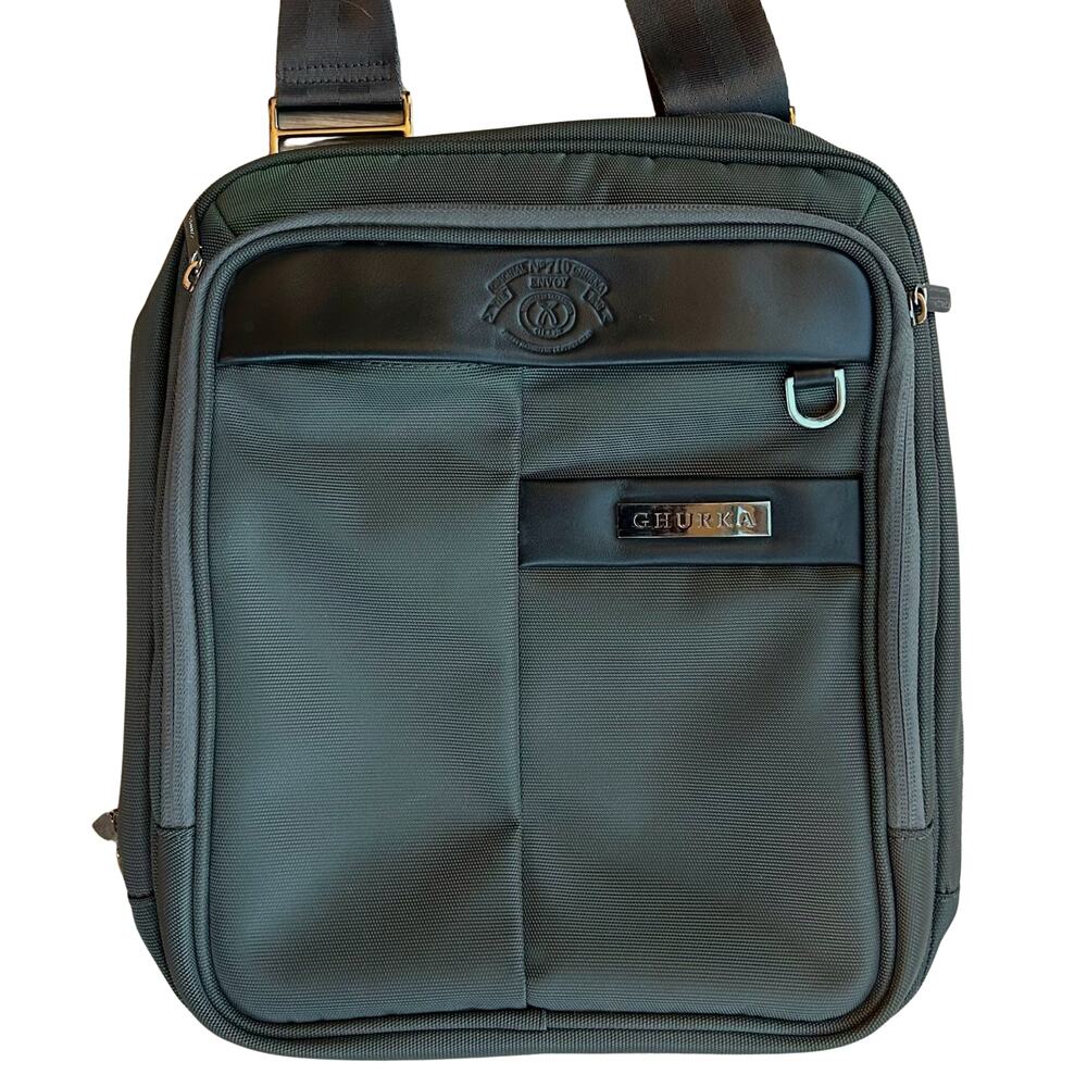Ghurka Envoy No. 710 Green Nylon Crossbody Messenger Bag 13 Inch Laptop Sleeve